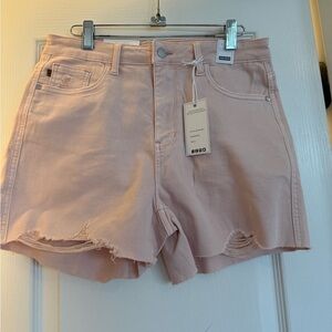 Judy Blue Pink Distressed Women's Shorts